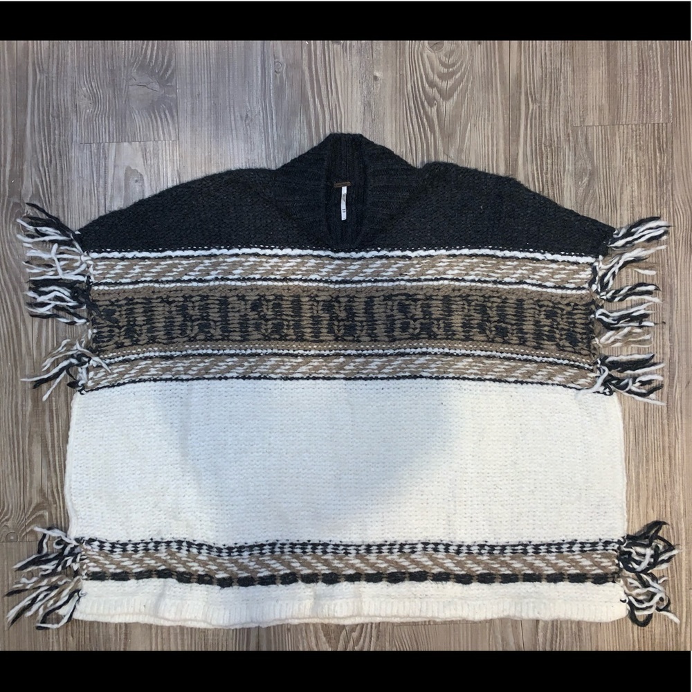 Free People Poncho Sweater